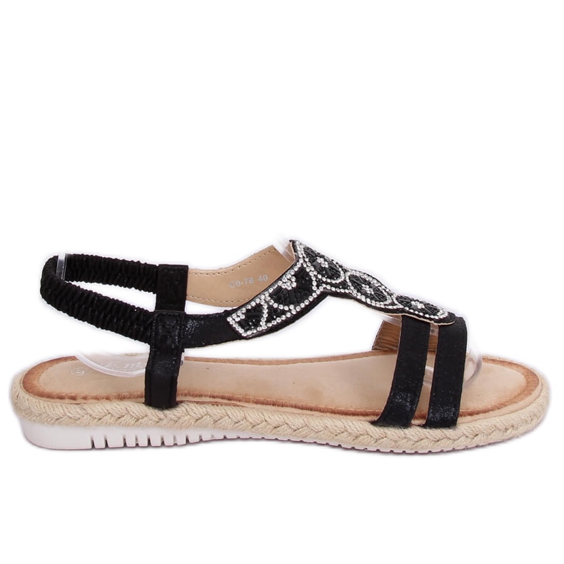 Černé espadrilky sandály CO-78 Black černá