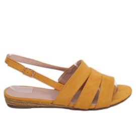 Sandály medové espadrilky 9291 Amarillo žluť