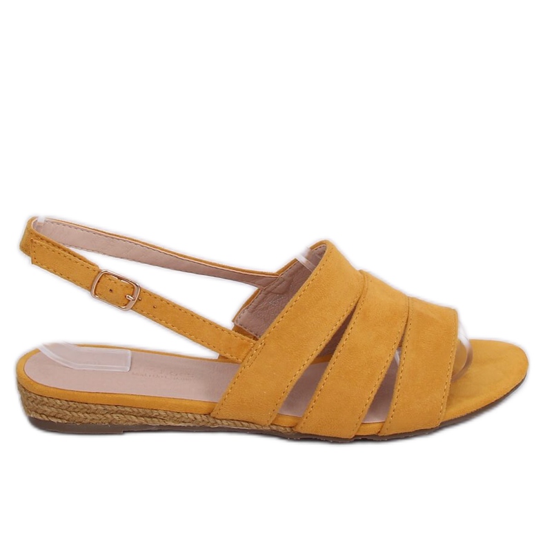 Sandály medové espadrilky 9291 Amarillo žlutá