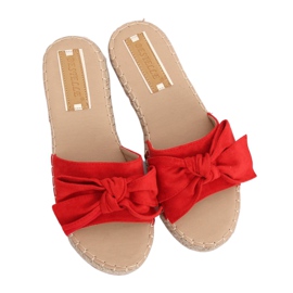 Červené espadrilky červená A648-ESP-1 červená červený