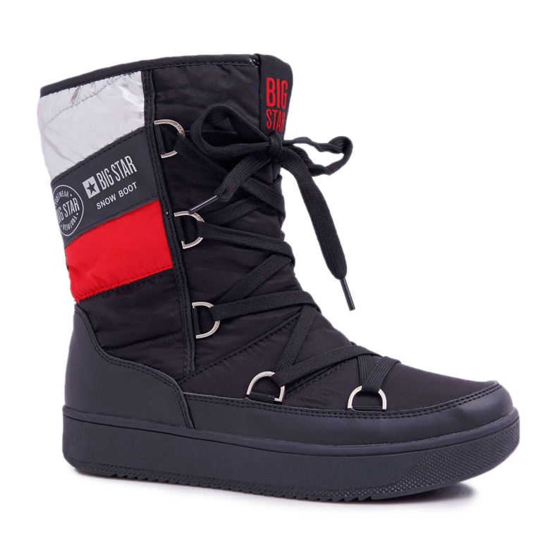 Dámské černé teplé sněhové boty s kožešinou Big Star EE274656 černá
