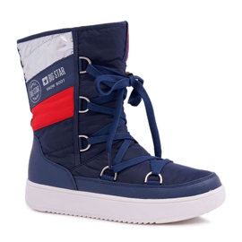 Dámské sněhule s kožešinou Big Star Navy Blue EE274657 námořnická modř