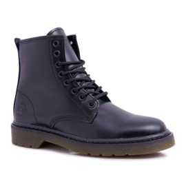 Dámské boty Trappers Boty Big Star Leather Black EE274001 černý