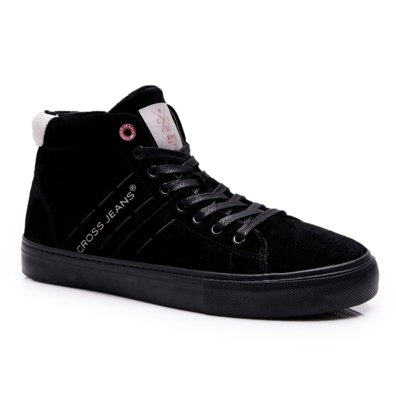 Pánské tenisky High Cross Jeans Kožené semišové černé EE1R4057C černá