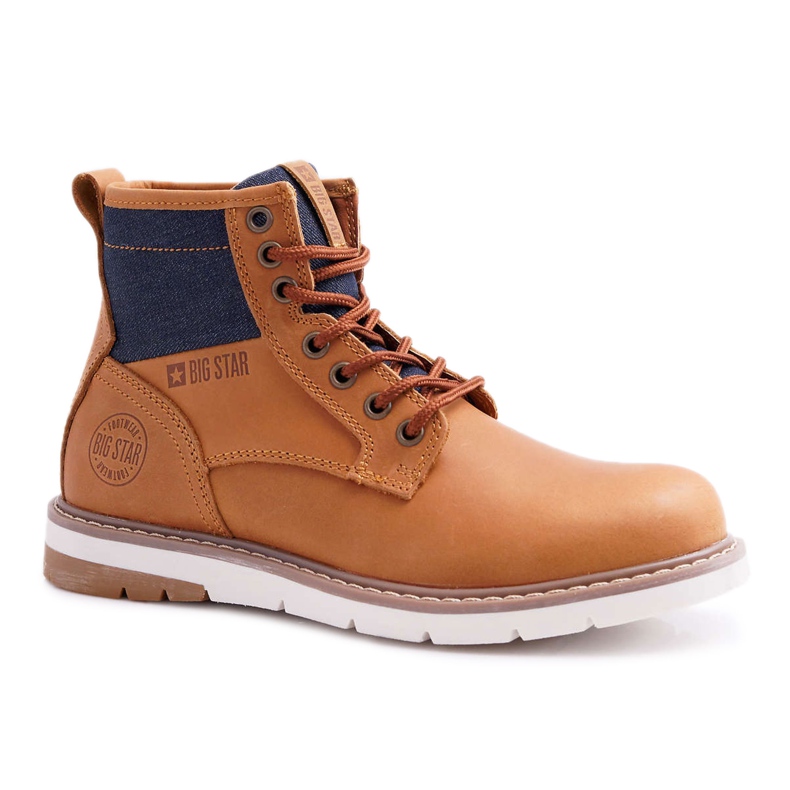 Dámské boty Trappers Big Star Leather Brown EE274004 hnědý