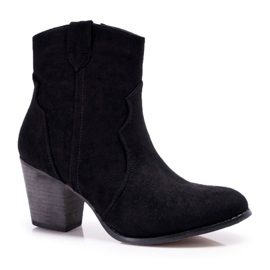 BUGO Dámské boty na podpatku černé kovbojské boty Nutriso černá