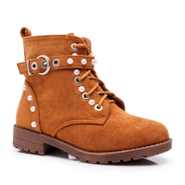 FP1 Dětské kozačky Pearl Camel Nargos hnědý