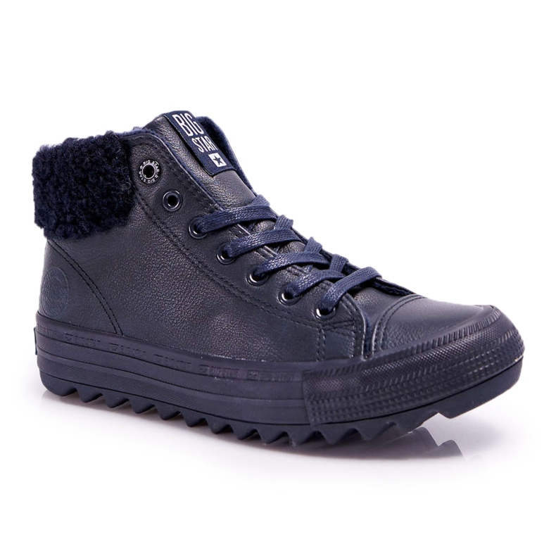 Dámské tenisky Big Star High Warm Navy EE274147 námořnická modrá