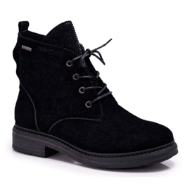 Dámské boty Workers Big Star Leather Black EE274508 černý