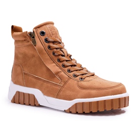 Dámské sportovní boty Big Star High Camel EE274224 hnědý Dámské sportovní boty Big Star High Camel EE274224 hnědý