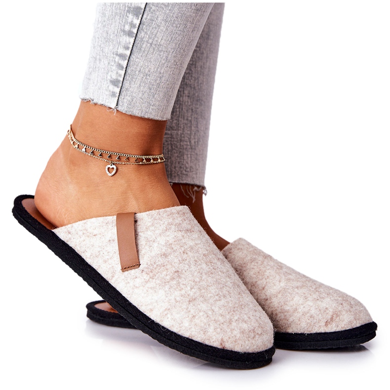 Dámské domácí pantofle Big Star béžové D267862A béžový