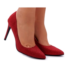 Dámské bodce Lu Boo Glitter Red D-57 Valerii černá