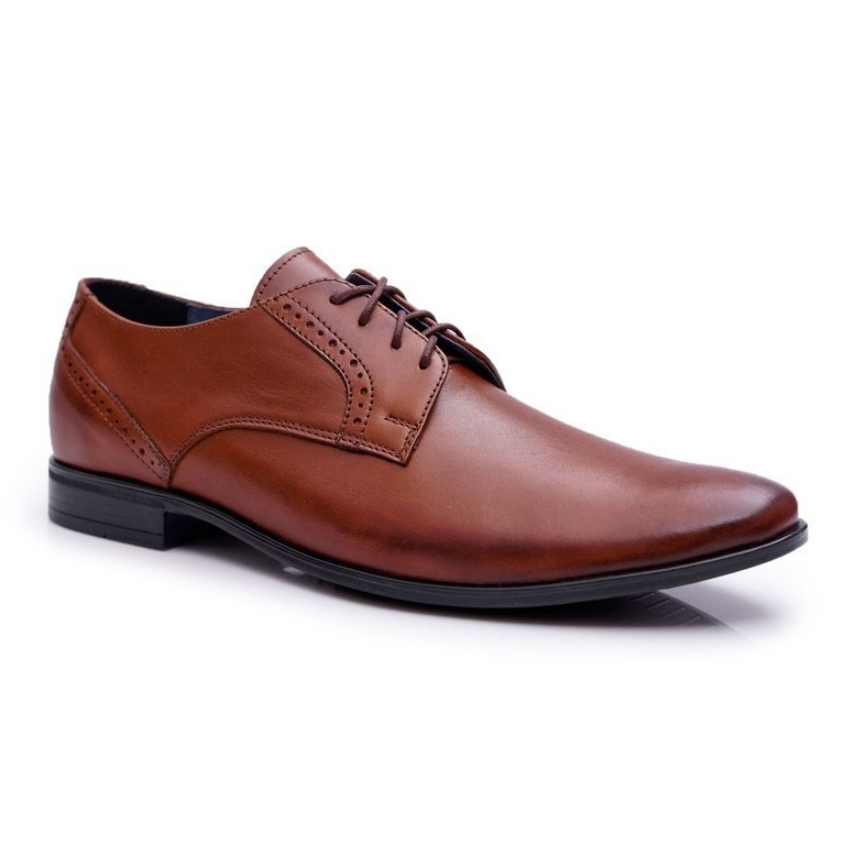 Pánské brogues, elegantní kožený Bednarek, hnědý Herod Pánské brogues, elegantní kožený Bednarek, hnědý Herod
