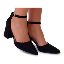 SEA Dámské lodičky na podpatku ve Spitz Black Samantha černý