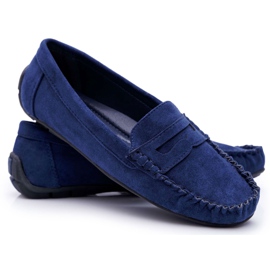 SEA Dámské mokasíny Navy Blue Suede Bolero námořnická modř