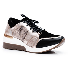 Nicole Dámské tenisky Golden přírodní kůže Coledo zlatý