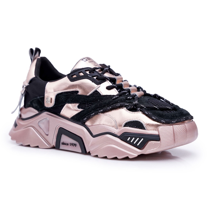 Dámské sportovní boty Big Star od Daniel Lopez černé a zlaté FF274A528 černá žlutá