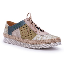 Dámské brogues Maciejka Leather Green 03339-09 zelený