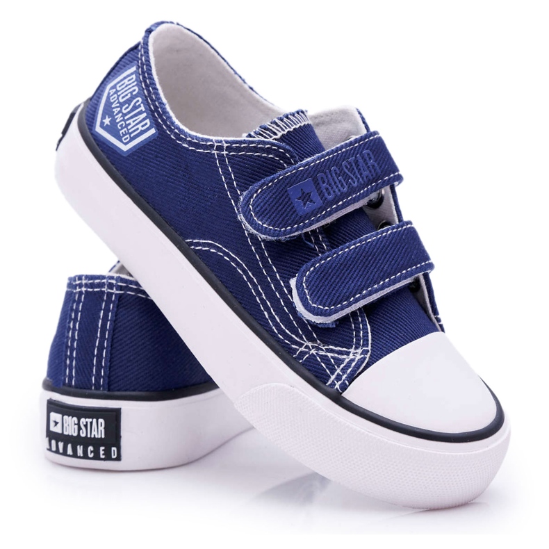 Dětské tenisky Big Star se suchým zipem Navy Blue FF374064 námořnická modrá