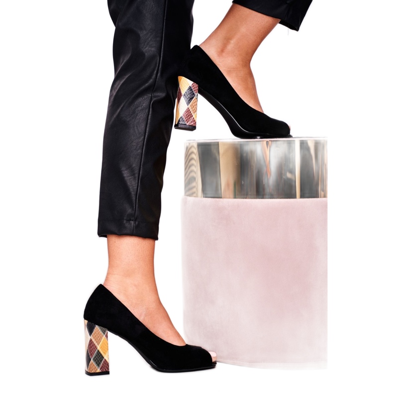 Dámské lodičky Sergio Leone semišové černé PB135 Buďte moje! černá