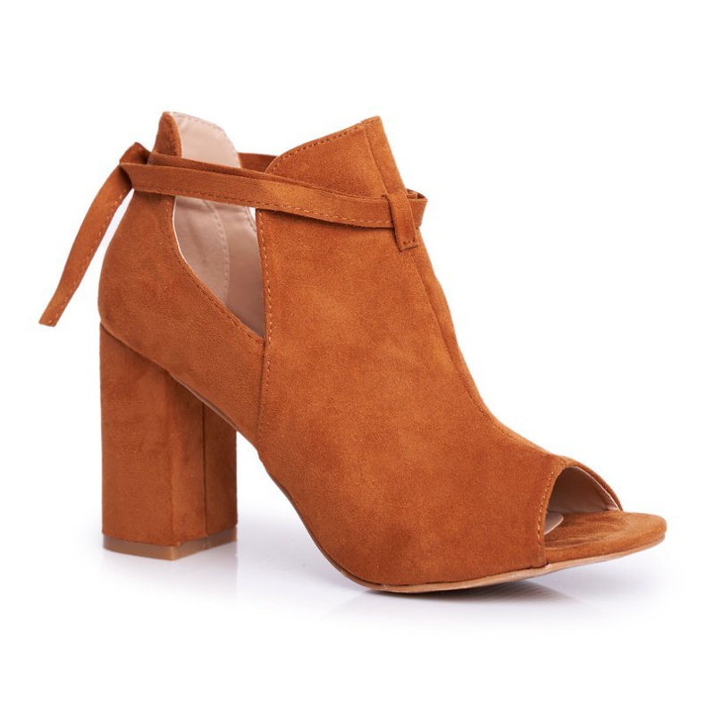 Vinceza Dámské boty Sandály na podpatku Otevřená špička Velbloudí šedá hnědý žlutá