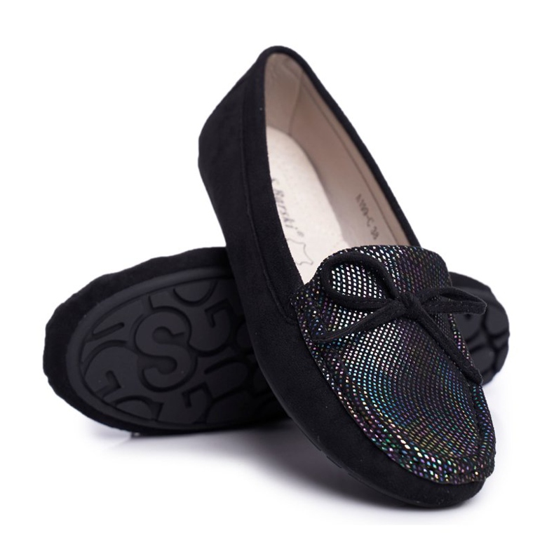 Dámské mokasíny semišové S.Barski A199 Black Wannabe černá