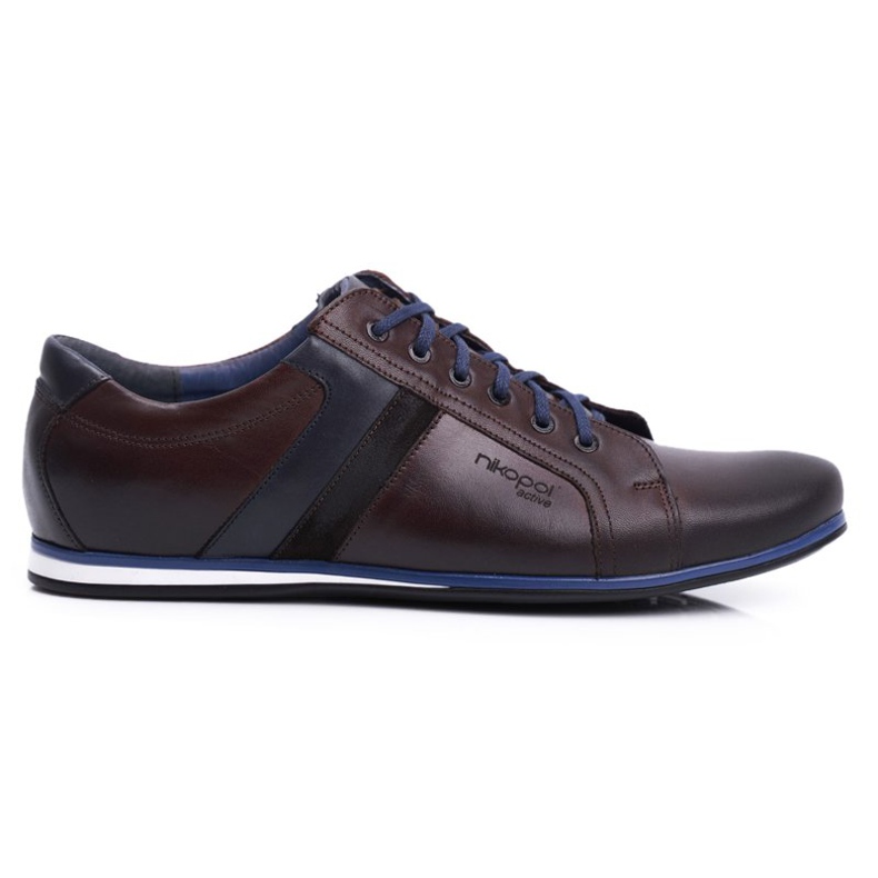Pánské boty Brogues Casual Nikopol Leather Brown 1721 hnědý