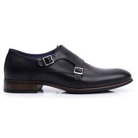 Pánské kožené brogues Monk Nikopol Black 1720 černý