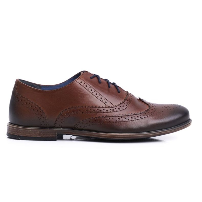 Pánské boty Brogues Casual Nikopol Leather Brown 1733 hnědý Pánské boty Brogues Casual Nikopol Leather Brown 1733 hnědý