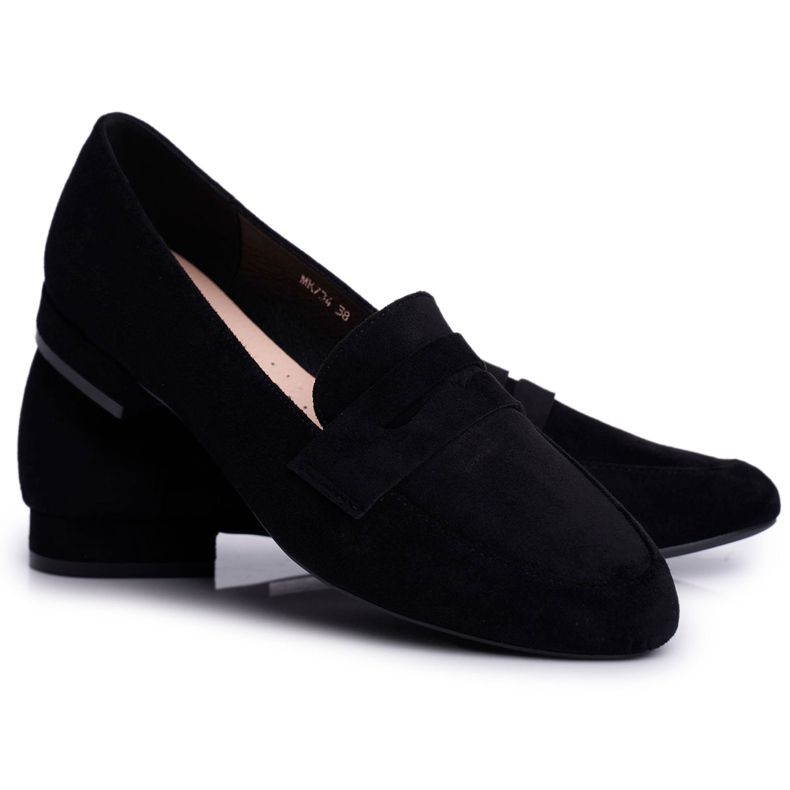 Dámské mokasíny semišové Sergio Leone MK734 Black Nebbi černá