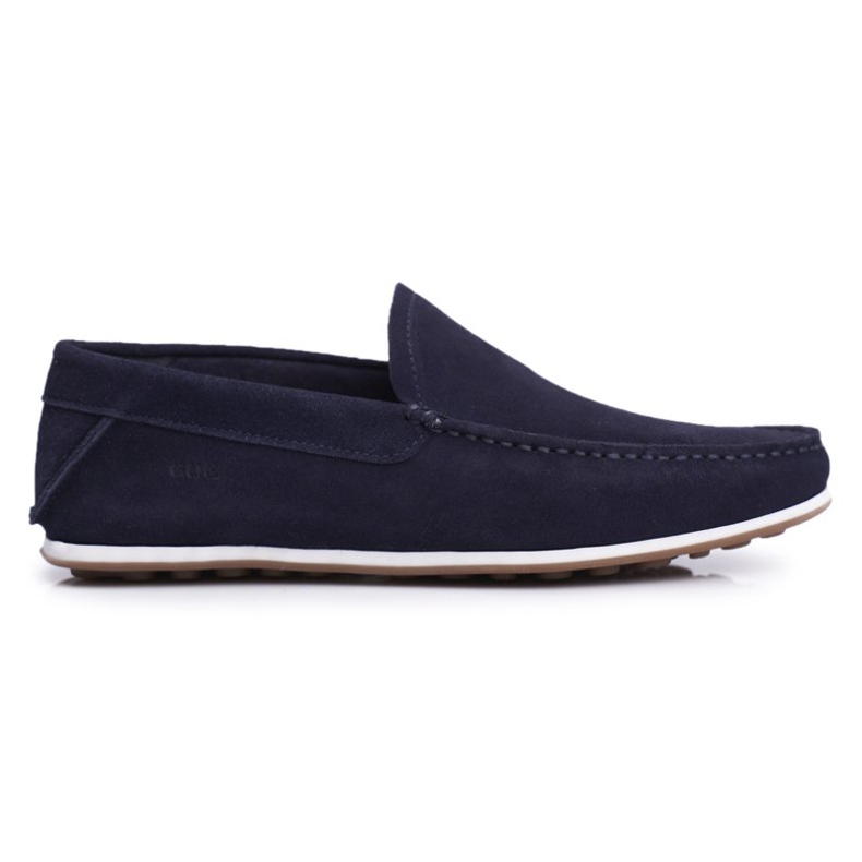 Pánské mokasíny GOE Navy Blue Nubuck FF1N3059 námořnická modrá