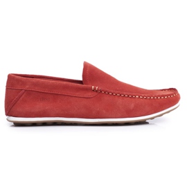 Pánské mokasíny GOE Red Nubuck FF1N3055 červený