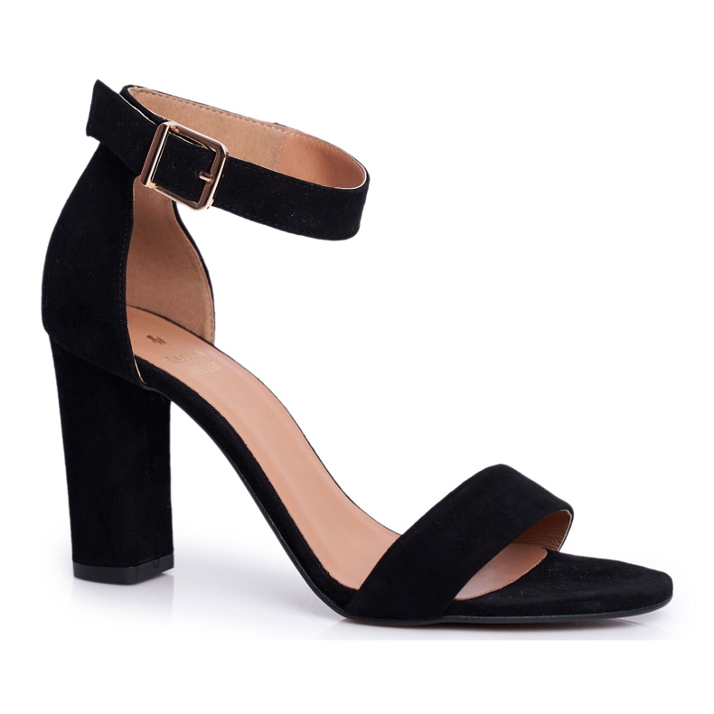 Dámské sandály na podpatku Kůže Laura Messi Black Iliady 1760 černá