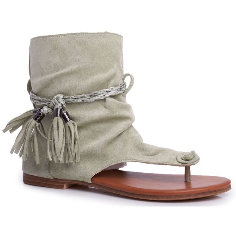 SEA Dámské sandály žabky se stopkou zelené SL1011 Madrit zelená