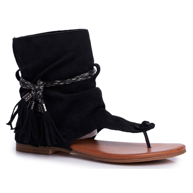 SEA Dámské sandály žabky se stopkou černé SL1011 Madrit černá