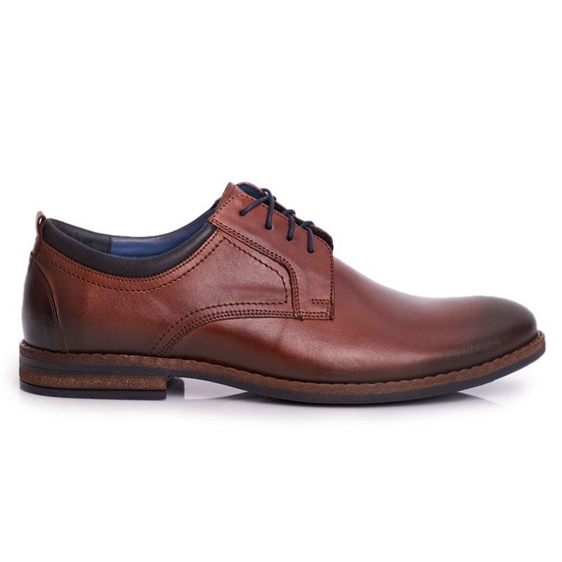 Pánská obuv Brogues Casual Nikopol Leather Brown 1726 hnědý