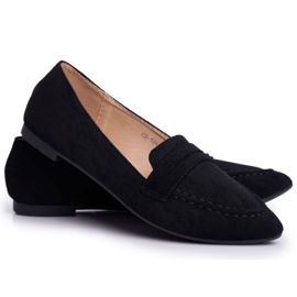 BUGO Dámské mokasíny semišové CH-1M6 Black Laveria černý