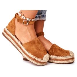 FB2 Dámské espadrilky na platformě Straw Camel Toca Toca hnědý FB2 Dámské espadrilky na platformě Straw Camel Toca Toca hnědý