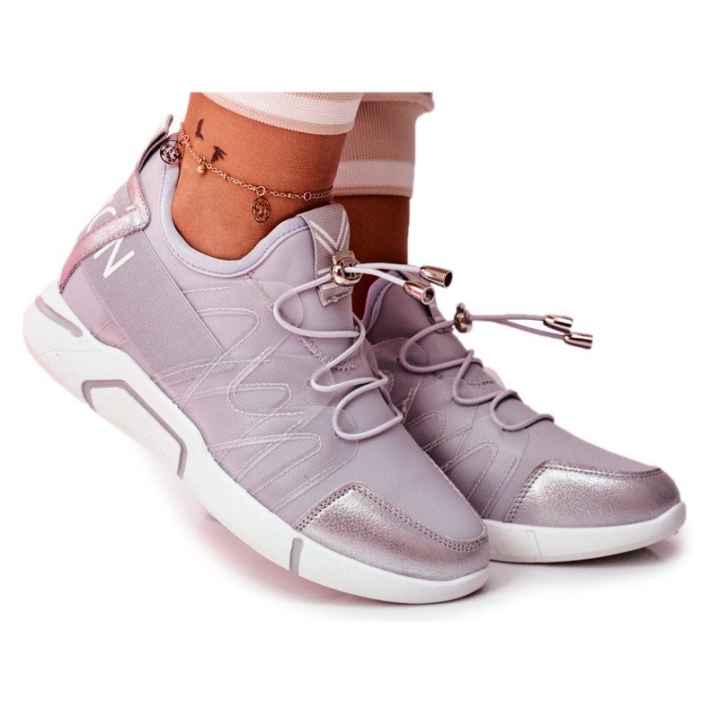 SEA Dámská sportovní obuv se zapínáním na zip a lemem v šedém terfinu šedá