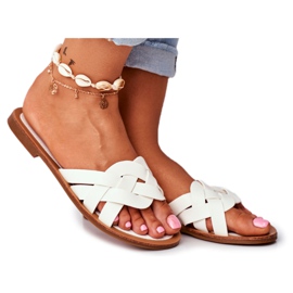 FRJ Elegantní dámské pantofle White Mariah bílý