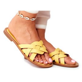 FRJ Elegantní dámské pantofle žluté Mariah žlutá