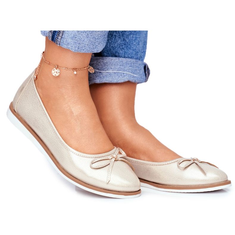 Dámské balerínky Sergio Leone Gold BL612 zlatý