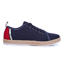 Pánské tenisky Big Star Espadrilles Navy Blue FF174154 námořnická modř