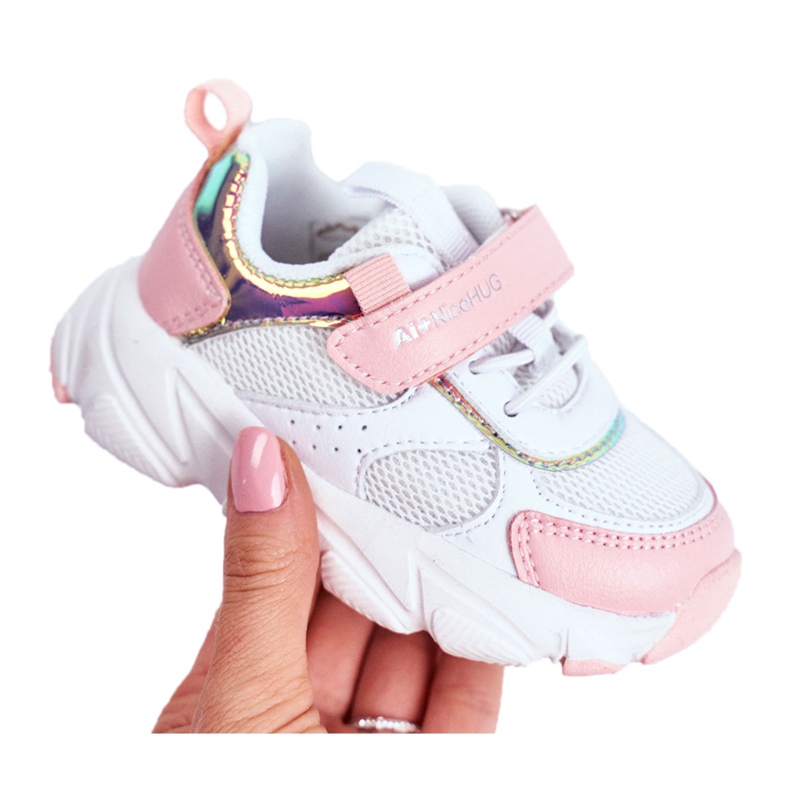 Sportovní dětské boty růžové ABCKIDS B011104349 bílý