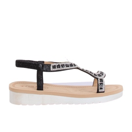 Černé dámské sandály HD-129 Black černý