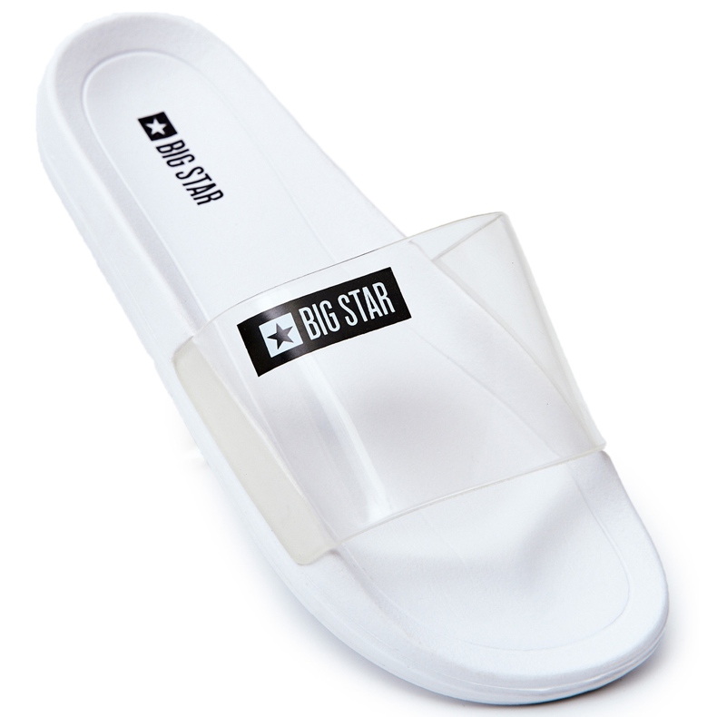 Dámské pantofle Big Star transparentní bílé DD274A258 bílý Dámské pantofle Big Star transparentní bílé DD274A258 bílý