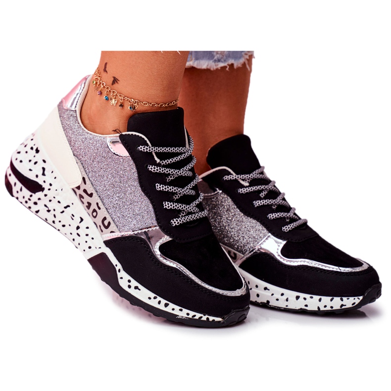 Dámská sportovní obuv Silná podrážka Černá Nokien