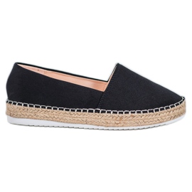 Small Swan Textilní espadrilky černý