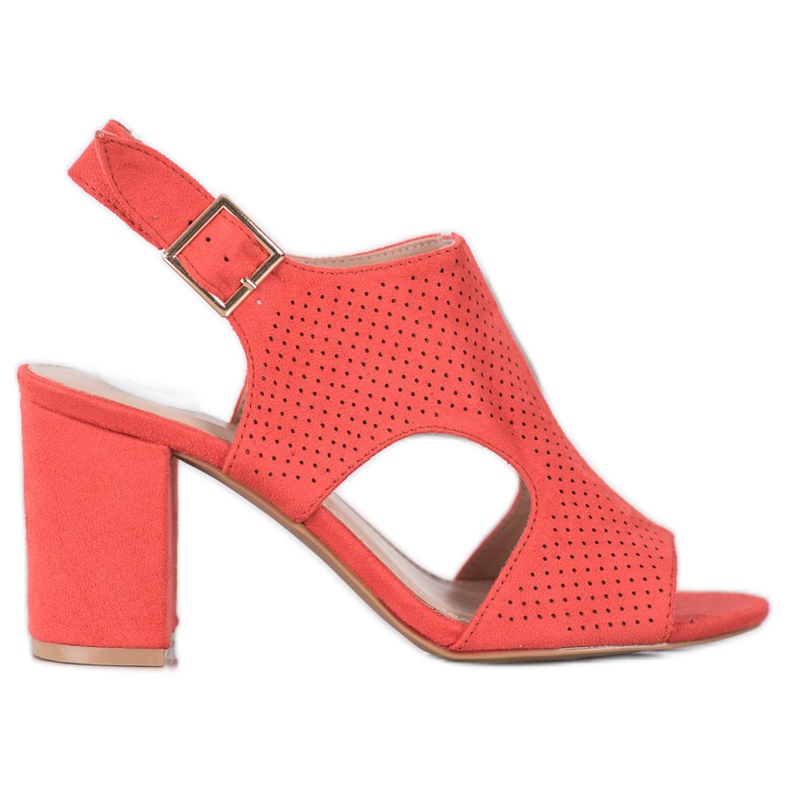 Small Swan Vestavěné prolamované sandály oranžový Small Swan Vestavěné prolamované sandály oranžový