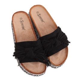 Černé dámské pantofle Boho CK138P Black černý